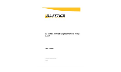 1: 2 und 1: 1 MIPI DSI Display -Schnittstelle Bridge Soft IP