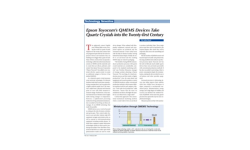 QMEMS-Geräte von Epson Toyocom nehmen Quarzkristalle in das 21. Jahrhundert ein