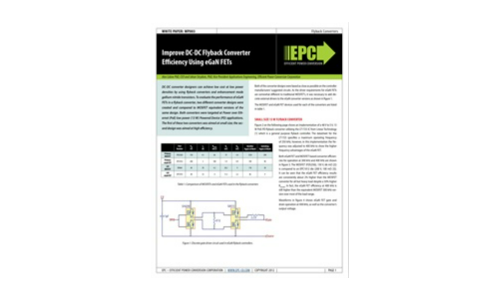 Verbessern Sie die Effizienz des DC-DC-Flyback-Konverters mit Egan-FETs