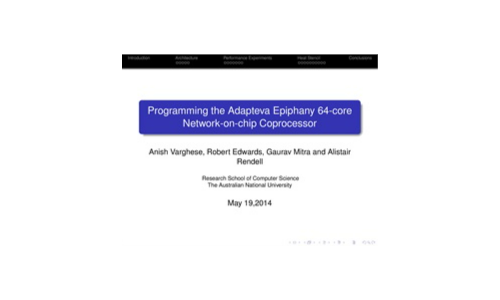 Programmieren des adapteva Epiphany 64-Core-Netzwerk-On-Chip-Koprozessors