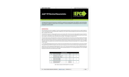 Egan® FET Elektrische Eigenschaften